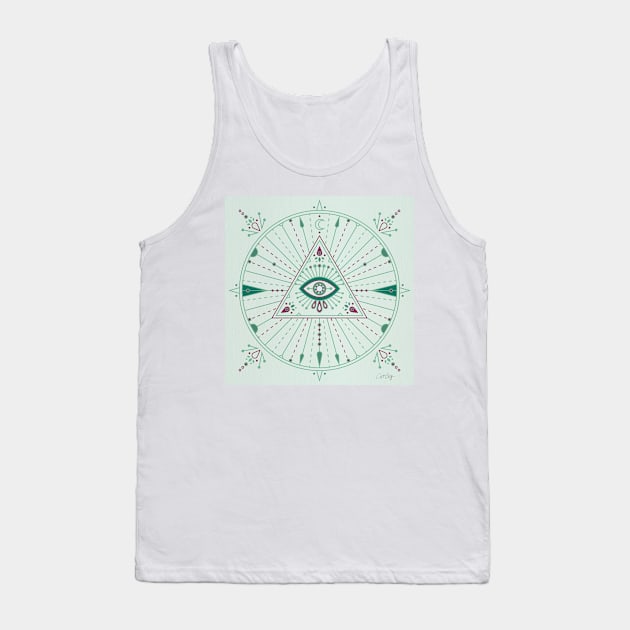 Evil Eye Mandala Tank Top by CatCoq